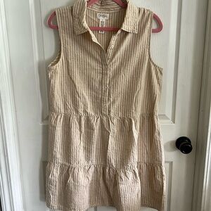 Jessica Simpson Tiered Linen Mini Dress